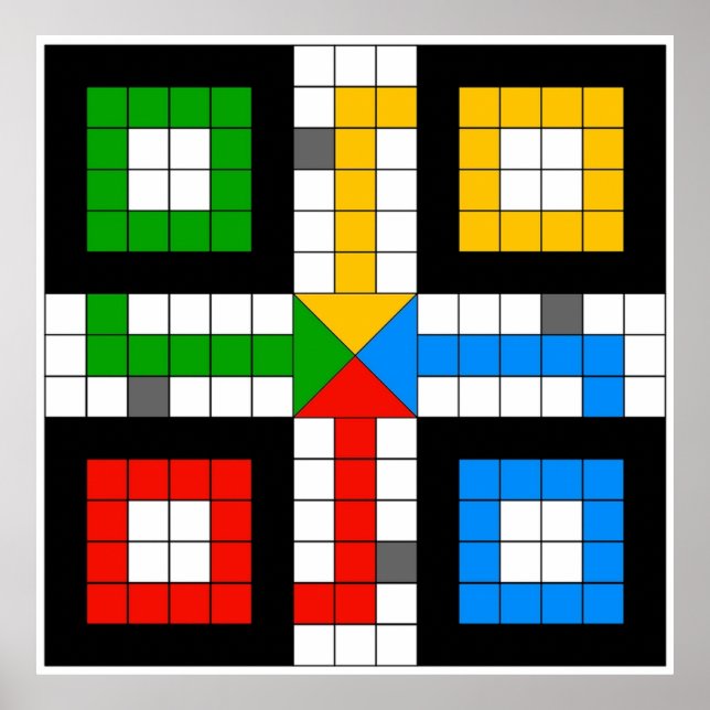 Póster Juego de tablero LUDO BOARD (Frente)