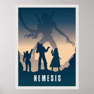 Póster Juego de tablero Nemesis Juego de estilo de viaje 