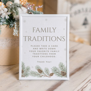 Póster Juego de tradiciones de la familia Baby Shower de 