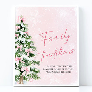 Póster Juego de tradiciones de la familia de los arboles