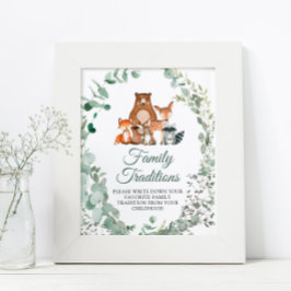 Póster Juego de tradiciones familiares favoritas para ani