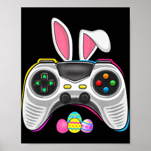 Póster Juego de video Bunny Eggs Costume Día de Pascua Ni