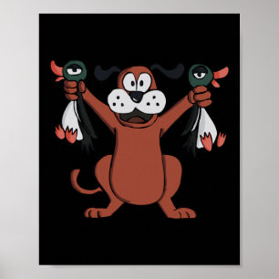 Póster Juego de video de caza de patos diseñado ropa para