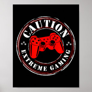 Póster Juego de video de Gamer Heartbeat en juegos extrem