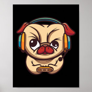 Póster Juego De Vídeo De Perro De Juego Cuadros Juego De