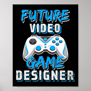 Póster Juego de video Diseñador de cumpleaños Juego de ca