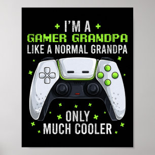 Póster Juego de video divertido para el abuelo de los jug