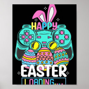 Póster Juego de video Easter Bunny Gaming Controller Game