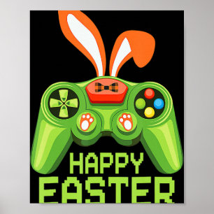 Póster Juego de video Easter Bunny Gaming Controller Game