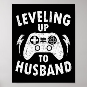 Póster Juego de video Groom Boda de compromiso de marido