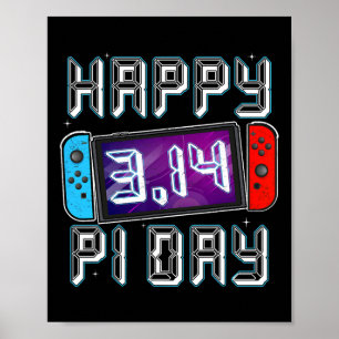 Póster Juego de video Pi Day Gamer Math Teacher Niños Hom