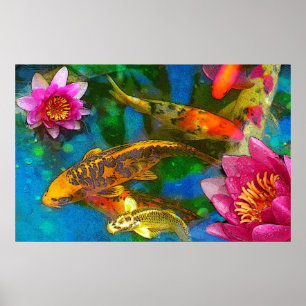 Póster juego del koi, poster