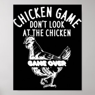 Póster Juego del pollo No mires al pollo Juego terminado