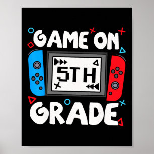 Póster Juego divertido de juego en quinto grado de vuelta