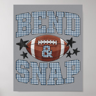 Póster Juego divertido día de touchdown temporada linda d