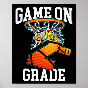 Póster Juego En 2º Grado De Baloncesto De Vuelta A La Esc