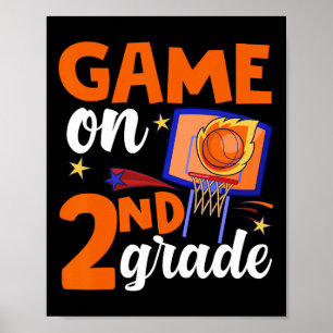 Póster Juego En 2º Grado De Baloncesto De Vuelta A La Esc