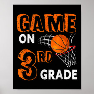 Póster Juego En 3º Grado De Baloncesto De Vuelta A La Esc
