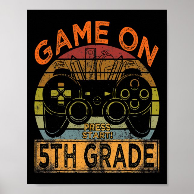 Póster Juego En 5º Grado Bienvenidos De Nuevo A Escolar G (Frente)