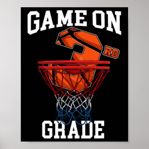 Póster Juego En El Baloncesto De 3er Grado De Vuelta A Lo