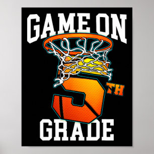 Póster Juego En El Baloncesto De 5º Grado De Vuelta A Los