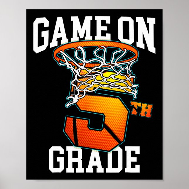Póster Juego En El Baloncesto De 5º Grado De Vuelta A Los (Frente)