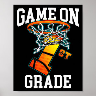 Póster Juego En El Baloncesto De Primer Grado De Vuelta A