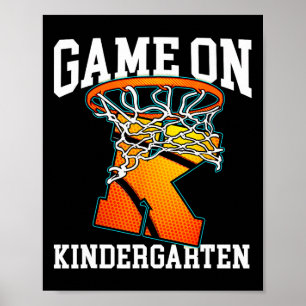 Póster Juego En El Básquetbol Infantil De Vuelta A La Esc