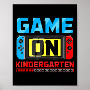 Póster Juego En Kindergarten Gamer De Vuelta A La Escuela