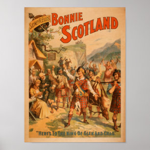 Póster Juego escocés 2 de Bonnie Escocia de Sidney R.