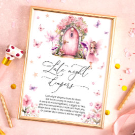 Póster Juego Floral Little Fairy Garden Late Night Diaper
