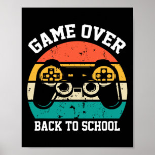 Póster Juego Gracioso De Byck To School Sobre El Vid Estu