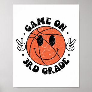 Póster Juego Gracioso En El Primer Día Del Colegio De Un 