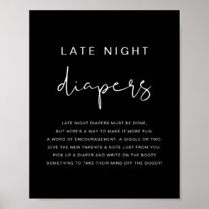 Póster Juego JOVI Moderno Edgy Black Late Night Diapers