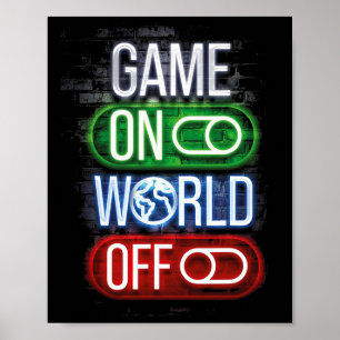 Póster Juego Jugador En Mundo Libre Para Niños Y Hombres