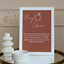 Juego minimalista de anillo de terracota no diga n