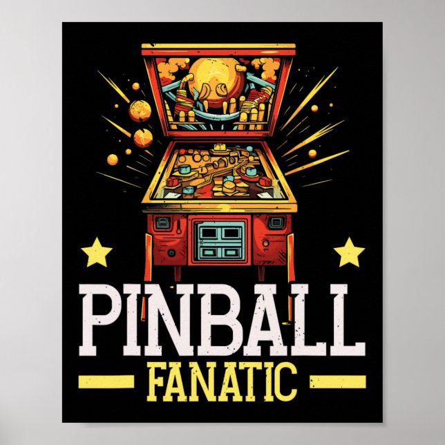 Póster Juego Pinbyll Machine Arcade Game Gamer Clic Video (Frente)