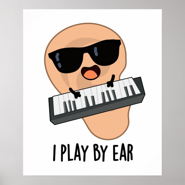 Póster Juego Por Ear Funny Music Pun (Frente)