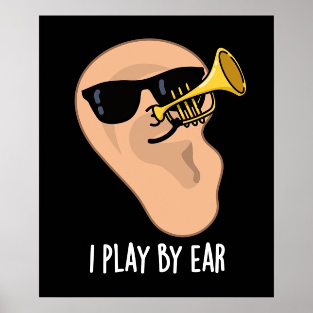 Póster Juego Por Ear Funny Music Pun Dark BG (Frente)