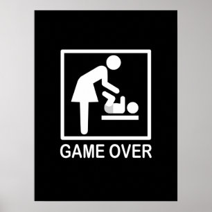 Póster Juego sobre el pictograma humorístico de mamá