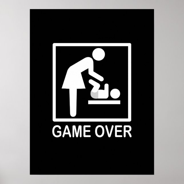 Póster Juego sobre el pictograma humorístico de mamá (Frente)