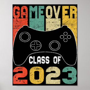Póster Juego sobre la clase de 2023 Video Games Vintage G