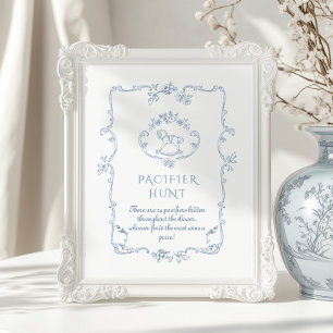 Póster Juego Toile Vintage Chinoiserie Pacifier Hunt