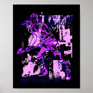 Póster Juegos de hockey sobre césped como una chica de ca