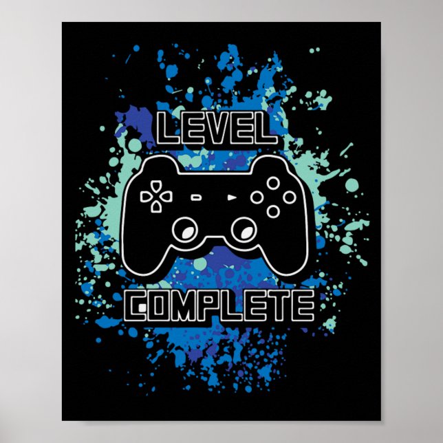 Póster Juegos de juegos para jugadores de nivel completo (Frente)