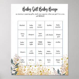 Póster Juegos de la ducha para bebés de Deer