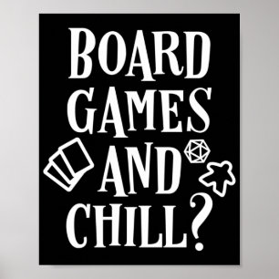 Póster Juegos de mesa y el menú Chill