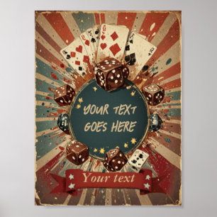 Póster Juegos de vintage editables