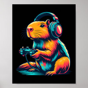 Póster Juegos divertidos de video Capyra Capyra 2