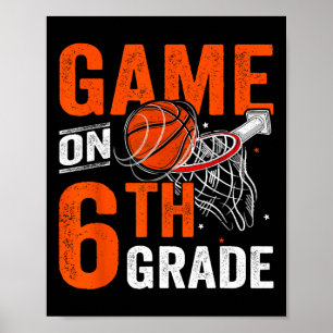 Póster Juegos Divertidos En El Sexto Grado De Baloncesto